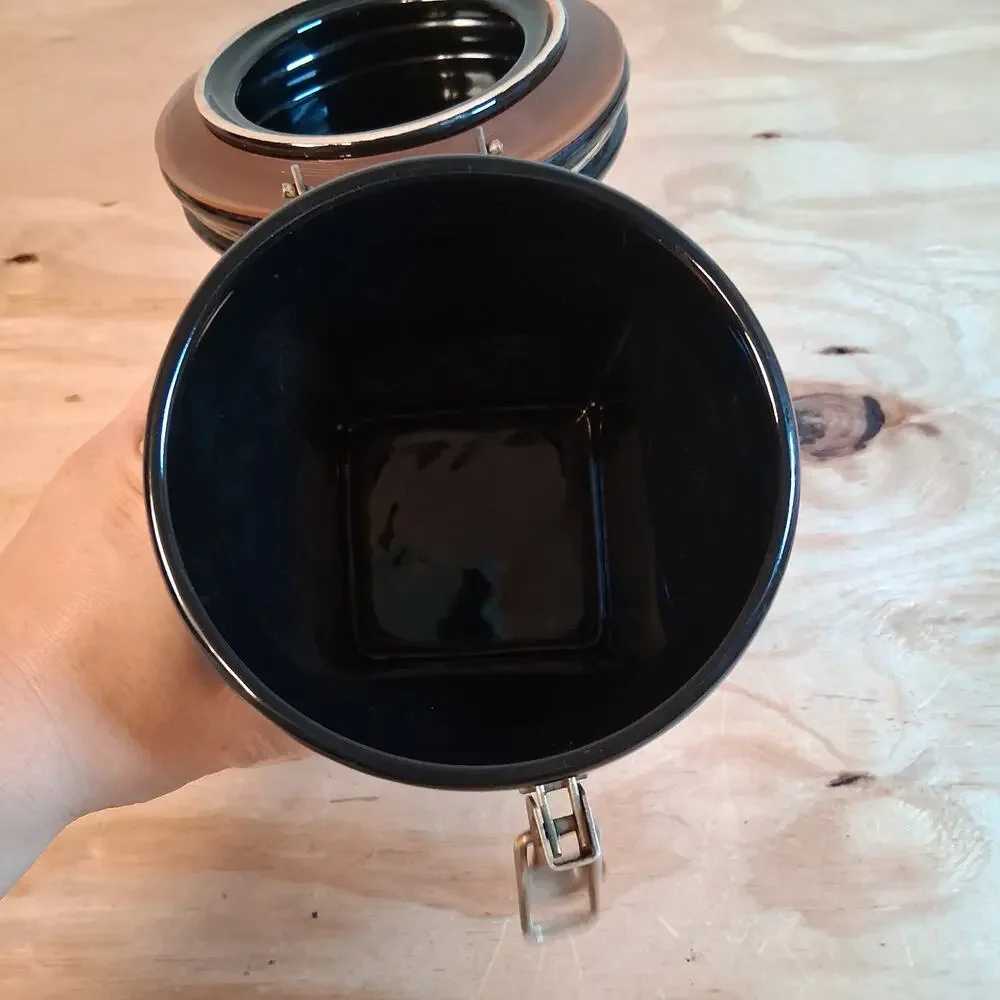 Gevalia KAFFE Canister Coat Of Arms King Of Sweden Tight Sealed Coffee Keeper
